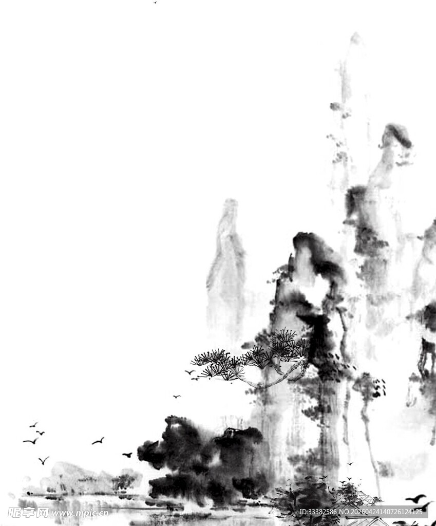 水墨山水意境图
