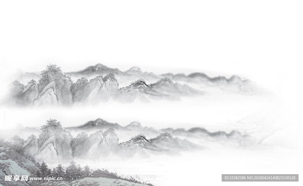 水墨山水意境图