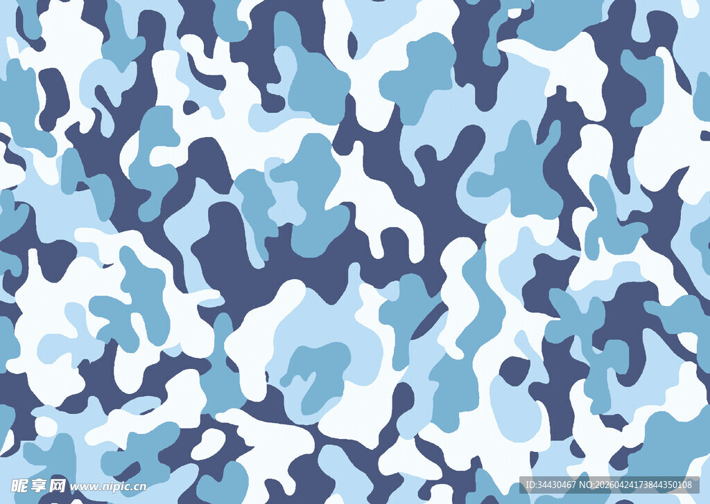 蓝白迷彩图案纹理背景