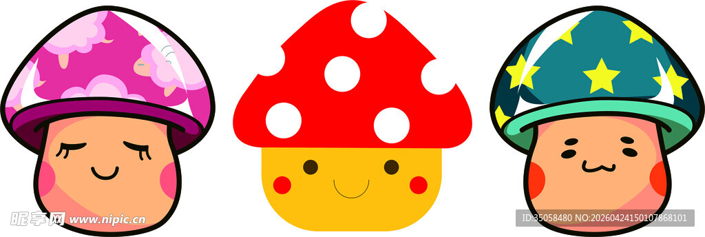 卡通磨菇
