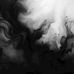水墨交融的抽象艺术画面
