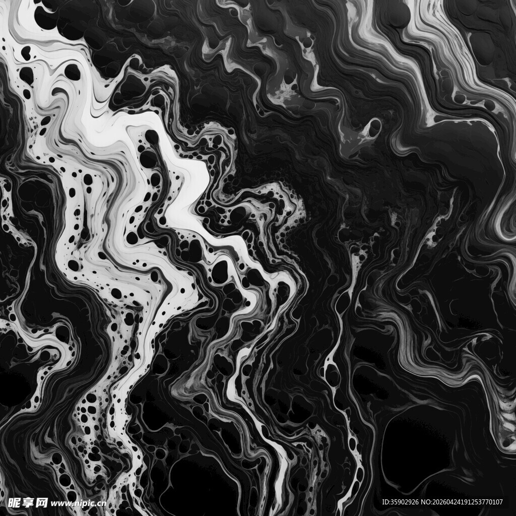 黑白水墨抽象纹理图案