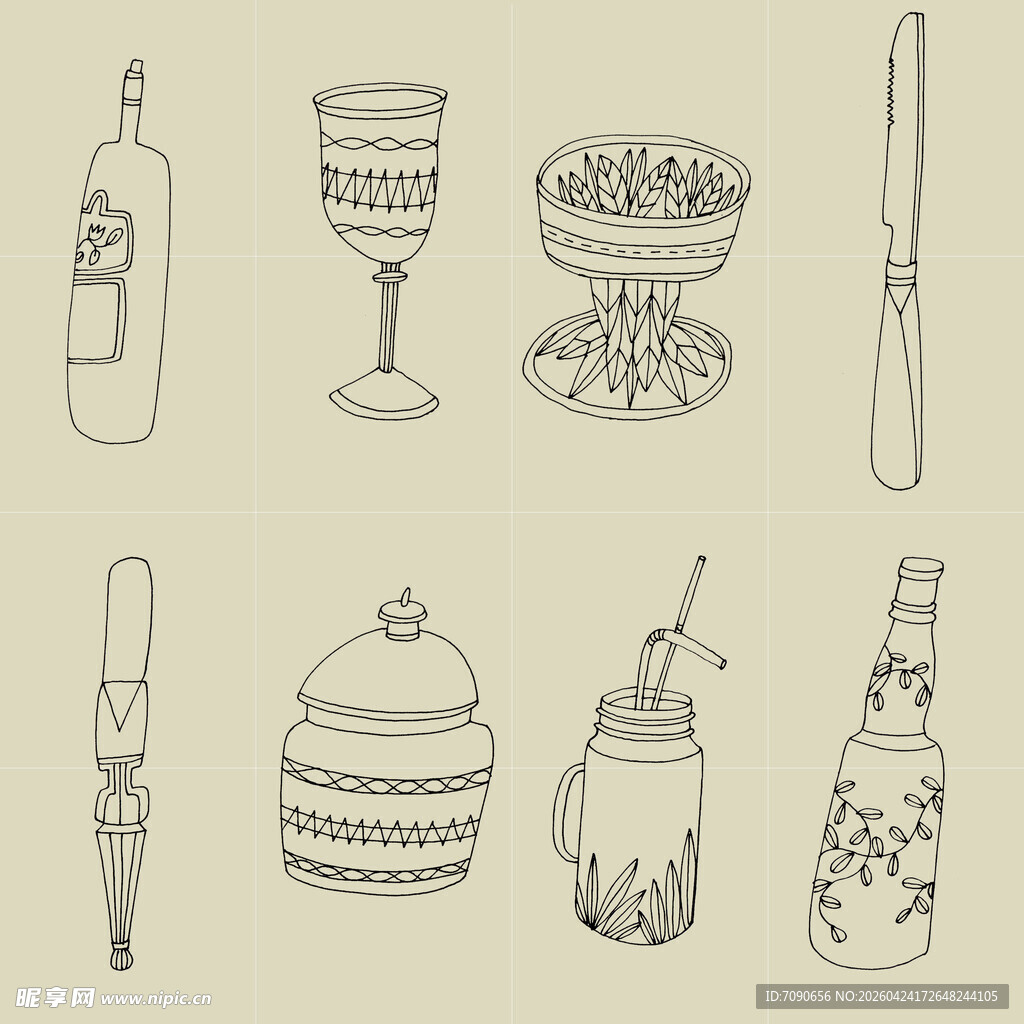 手绘餐具酒具等食物器具
