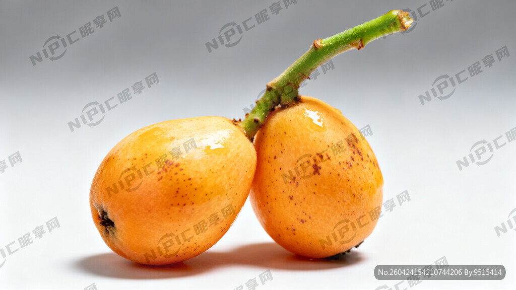 一支飘逸的熟枇杷