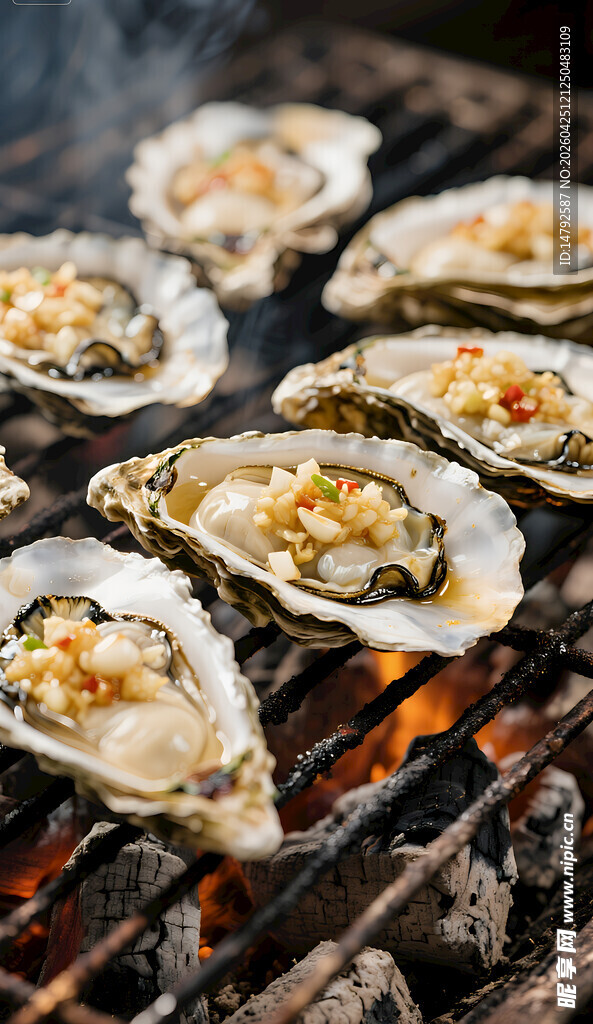烤美味生蚝