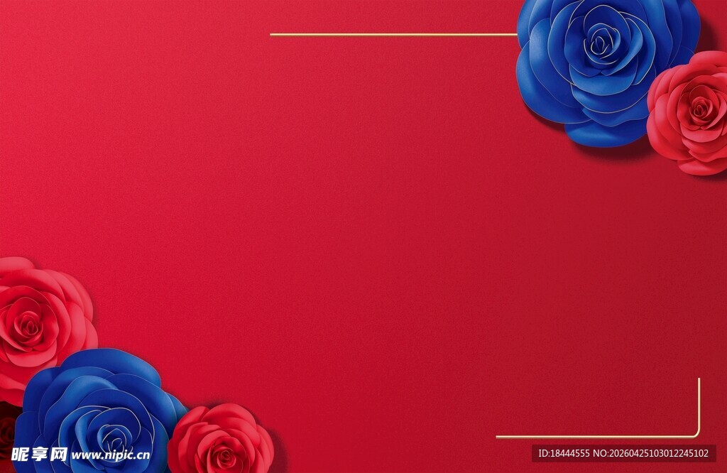 红底 玫瑰 背景图
