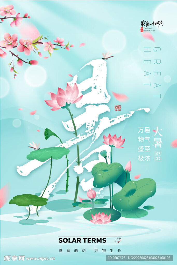 大暑海报 