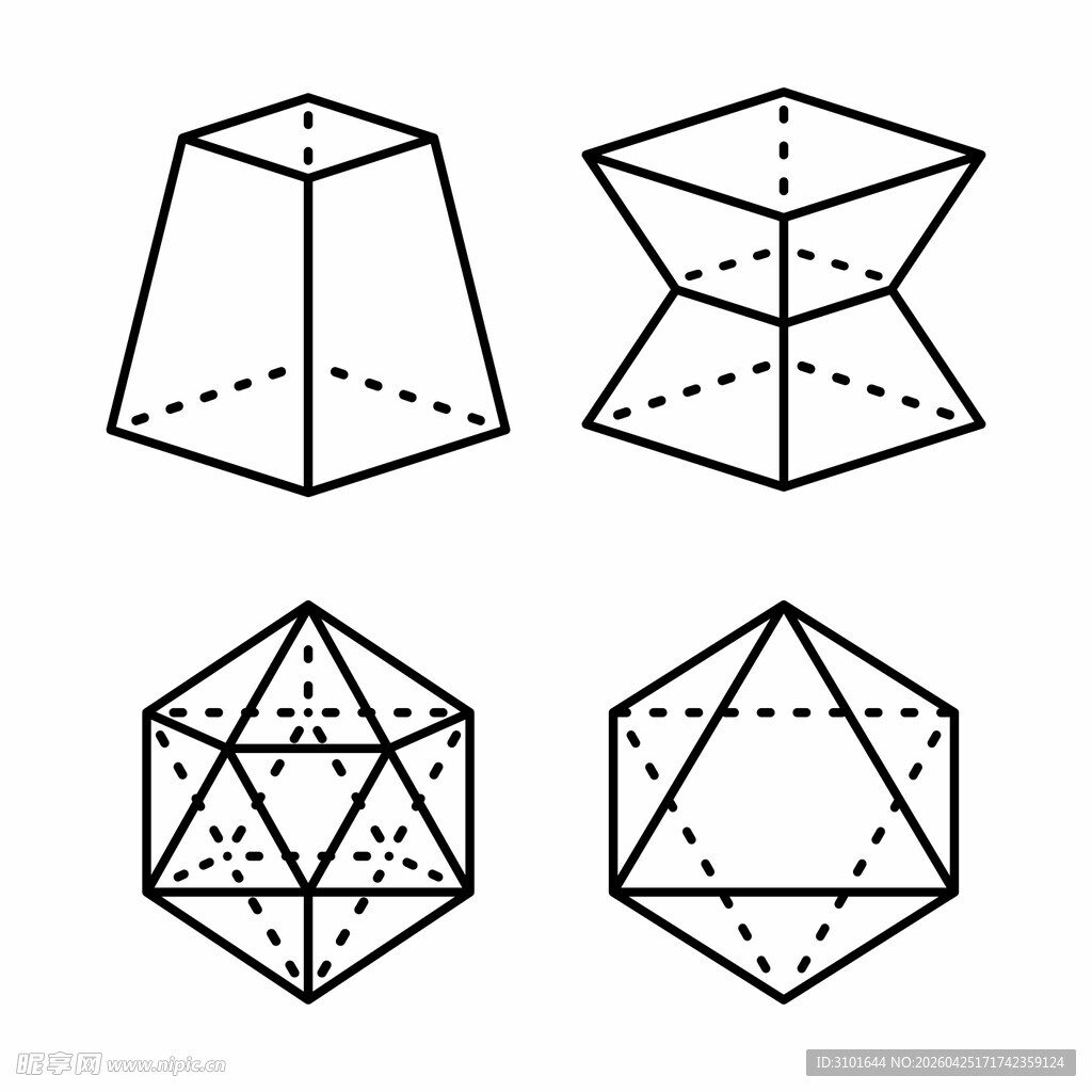 立体几何图形线图