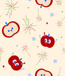 可爱苹果图案背景设计