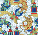 传统中式瑞兽建筑图案