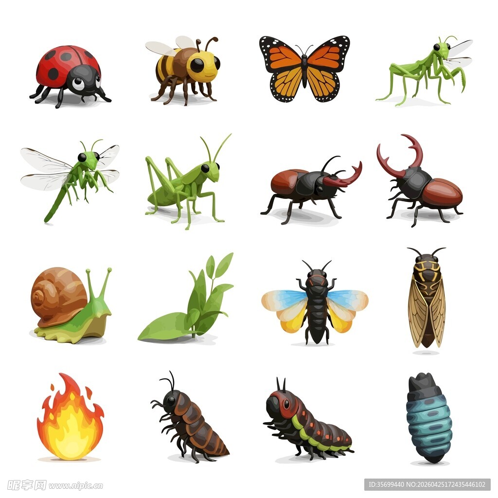 昆虫图标合集