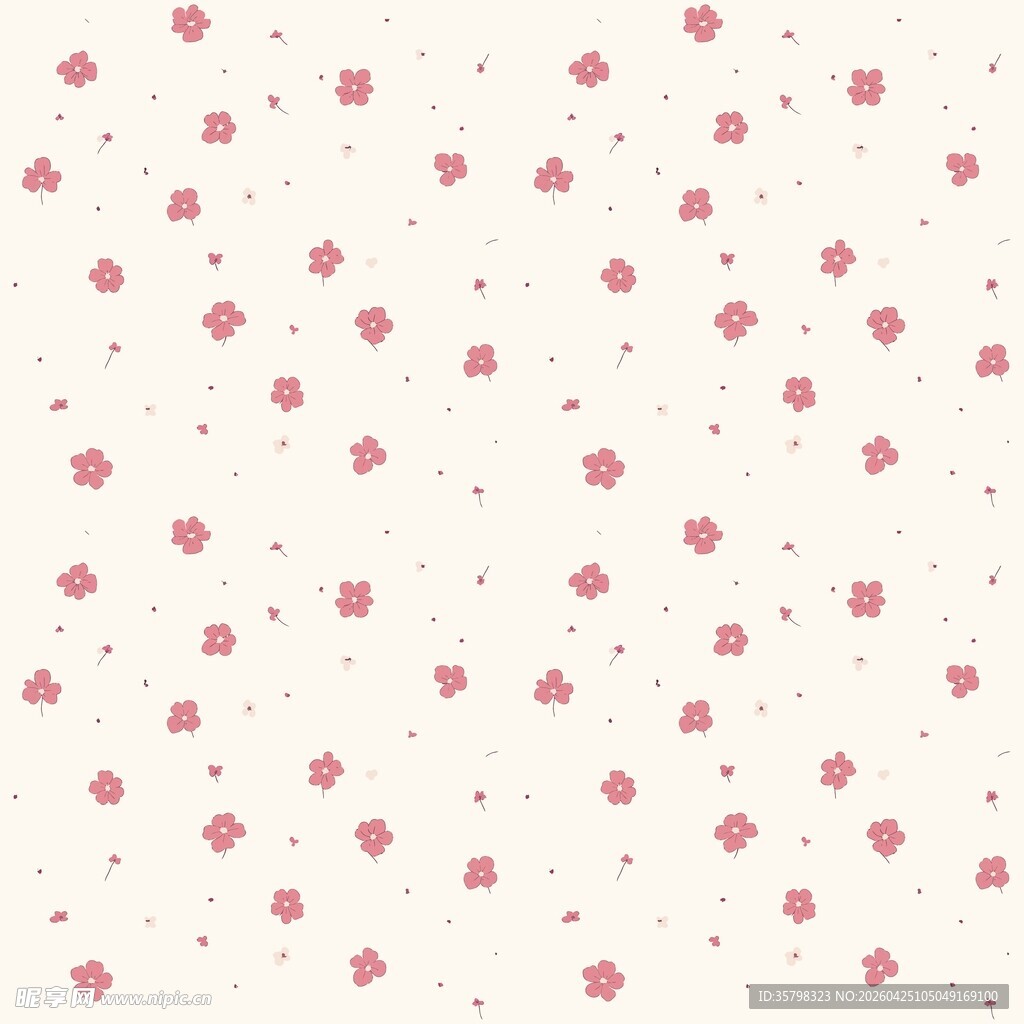 粉色小花简约背景图案