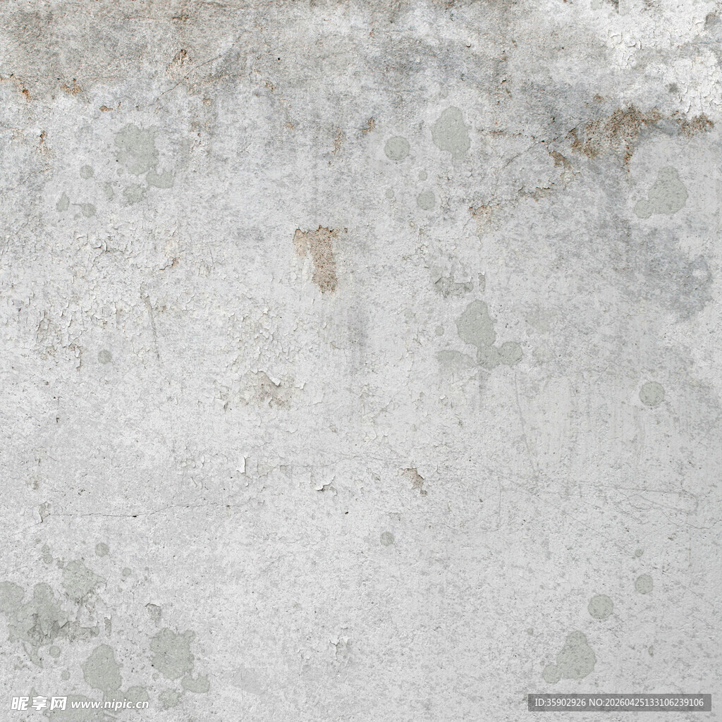 灰白斑驳墙面纹理特写