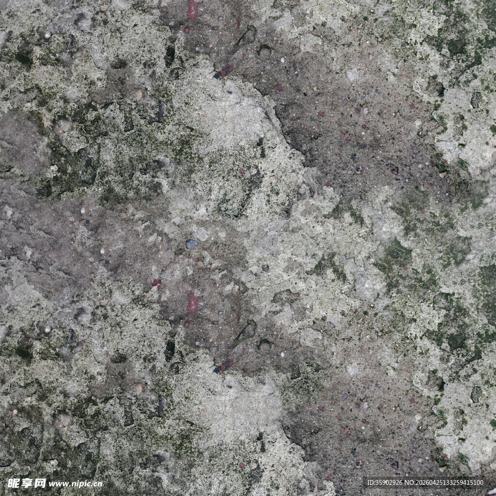 斑驳纹理的灰绿岩石表面