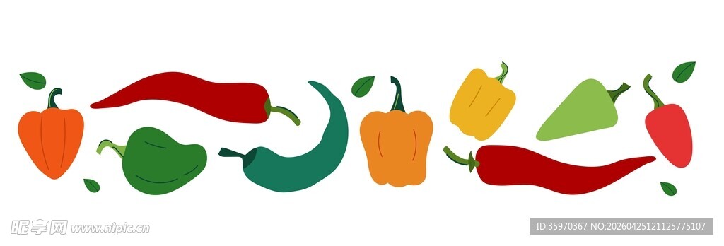 多彩辣椒图案