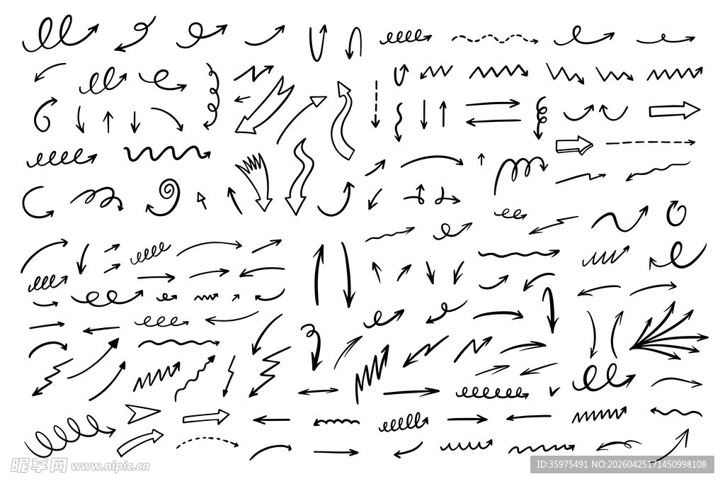 手绘箭头素材