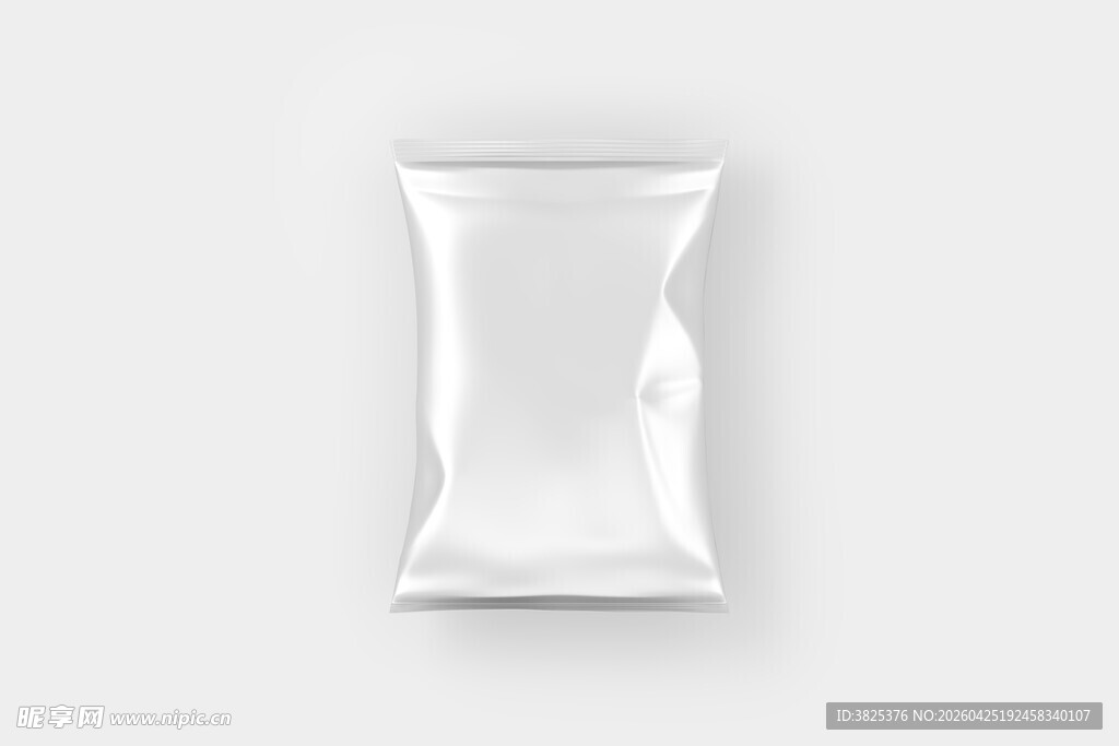 空白零食包装袋设计展示样机