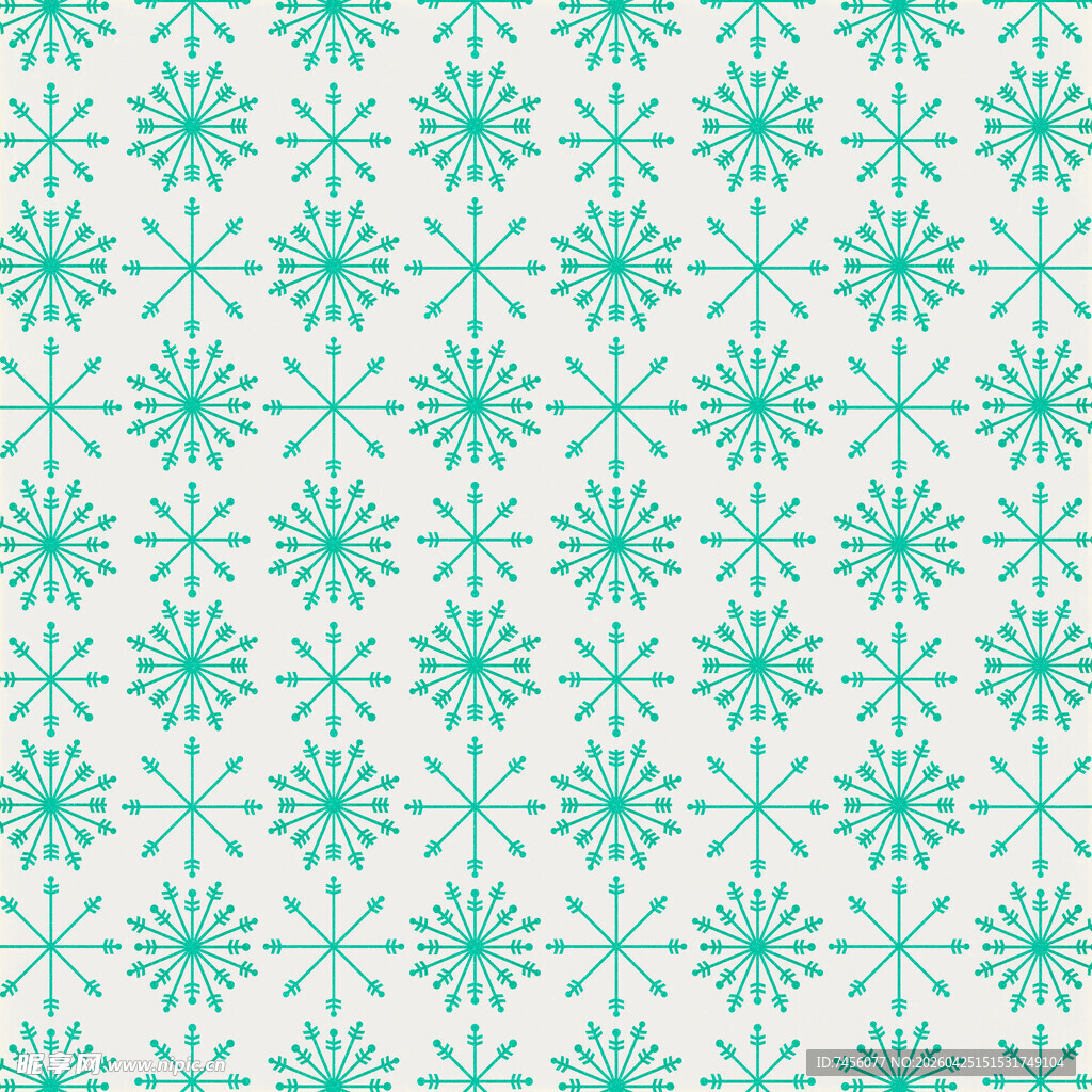 清新绿白雪花图案纹理