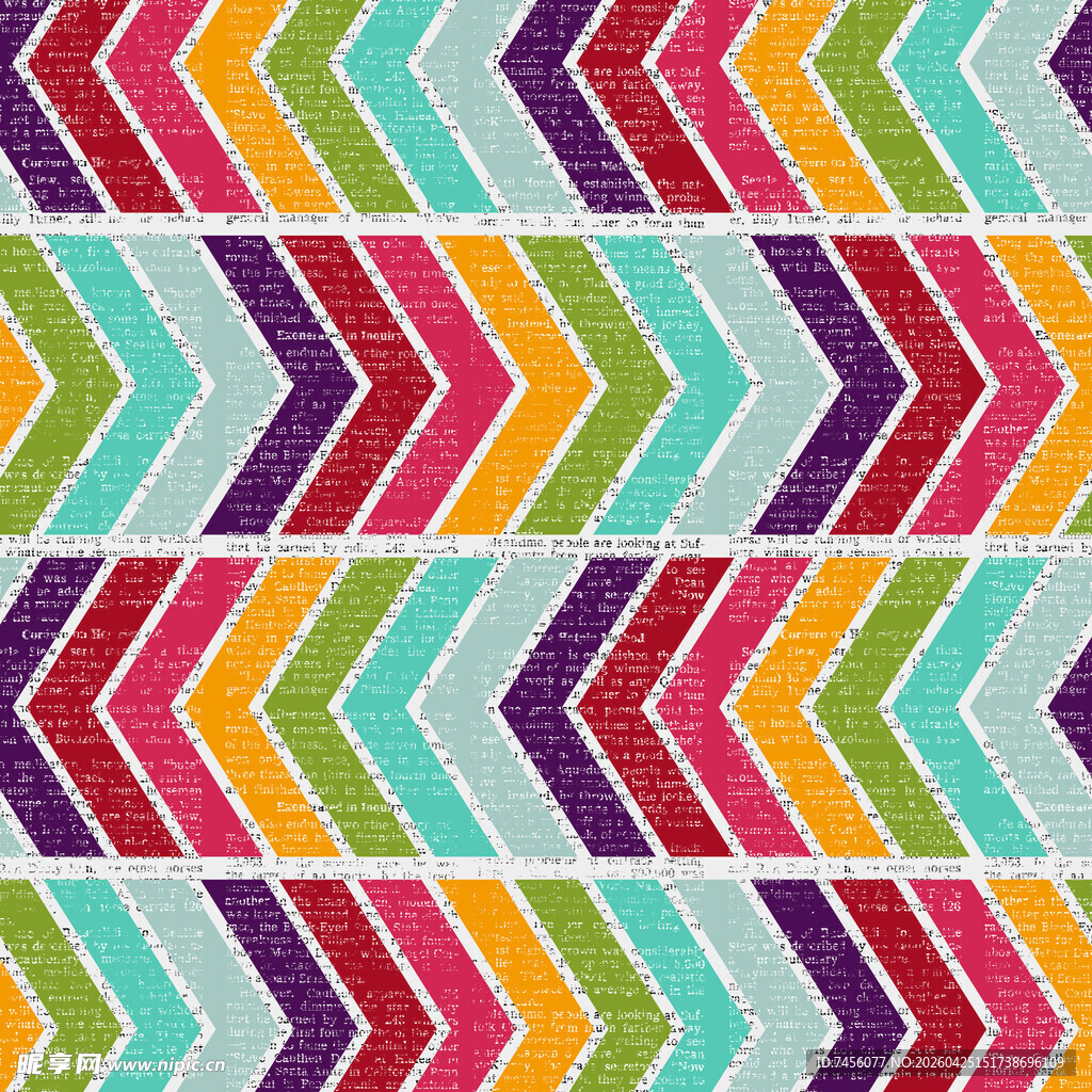 多彩锯齿形几何图案背景