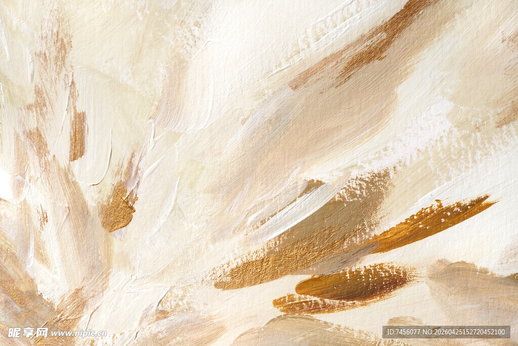 抽象笔触的暖色调艺术画面