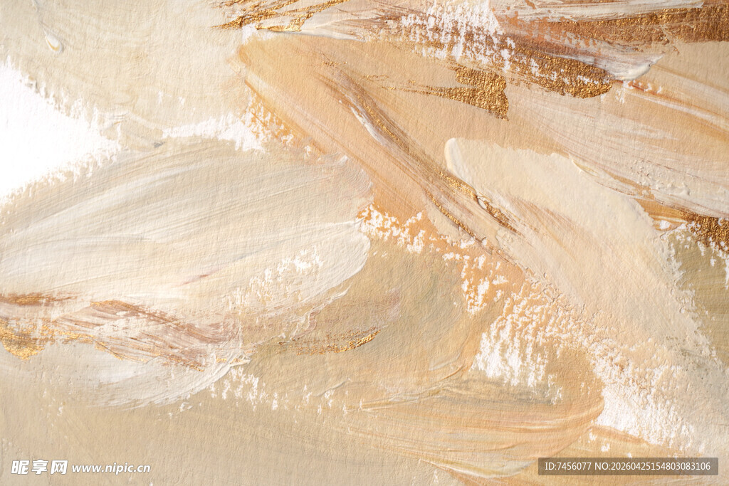 抽象暖色调笔触纹理画面