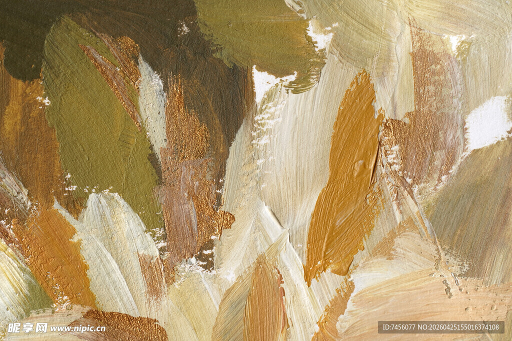 抽象笔触下的多彩色块画面