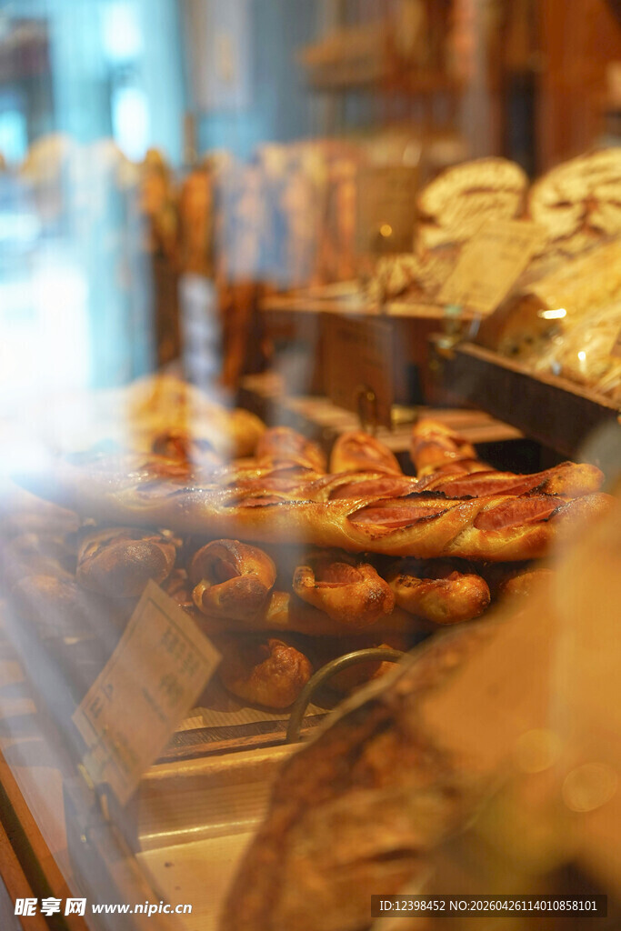 面包店的美味烘焙食品