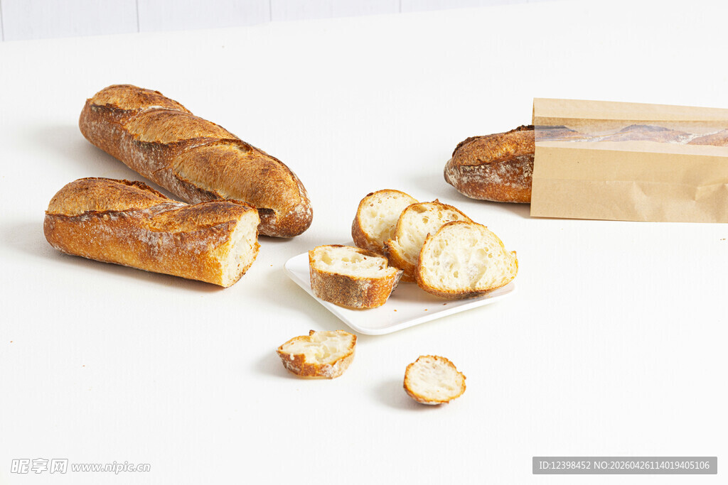 美味法棍面包展示