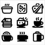 厨房与餐饮相关图标集合