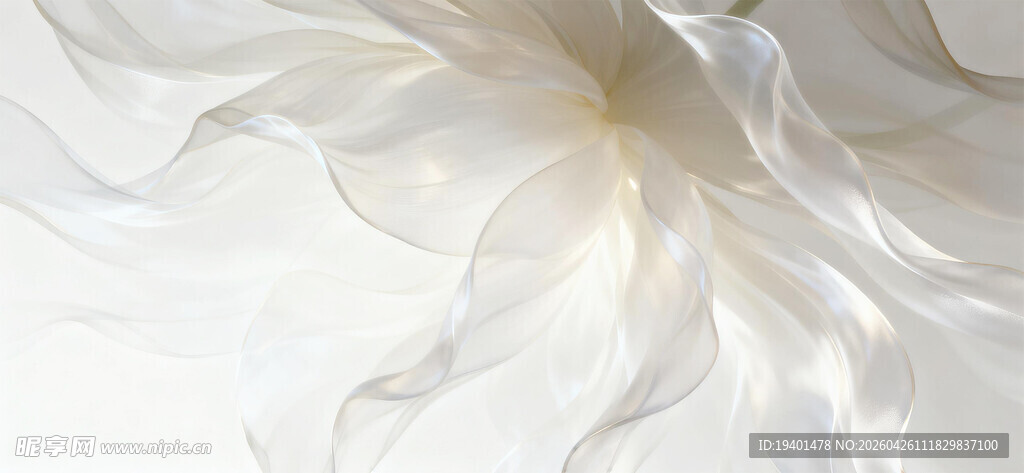 梦幻白色飘带纹理图案