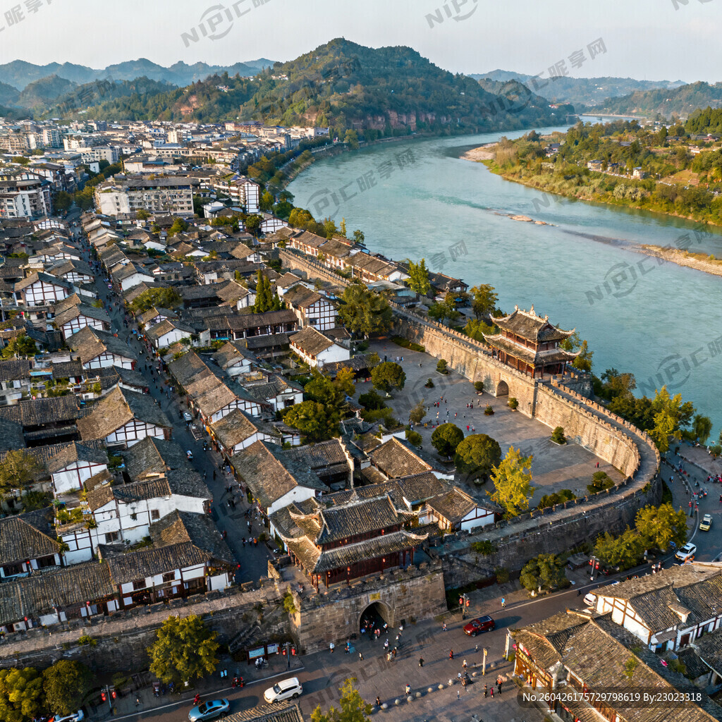 阆中市古城全景
