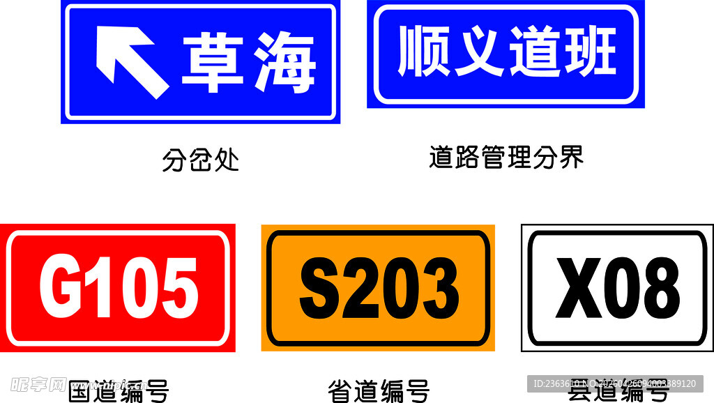 道路指示牌路标信息展示