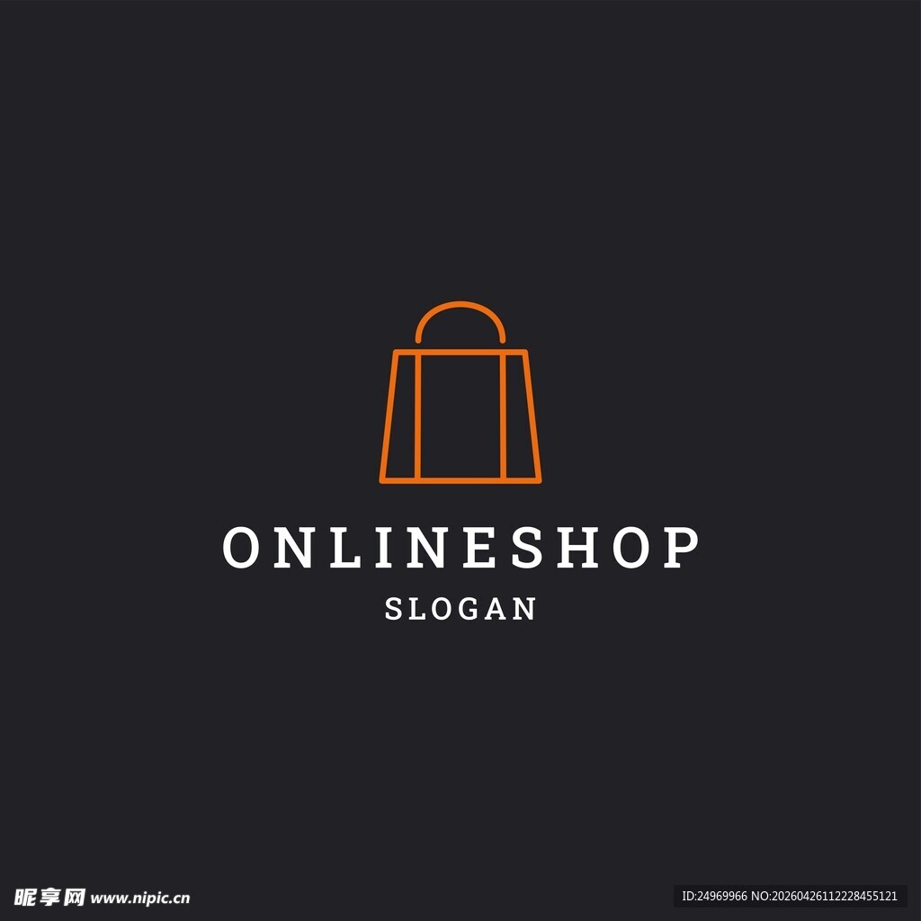 在线商店简约标志设计