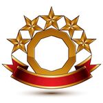 金色星形徽章图标