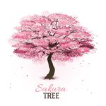梦幻粉色樱花树