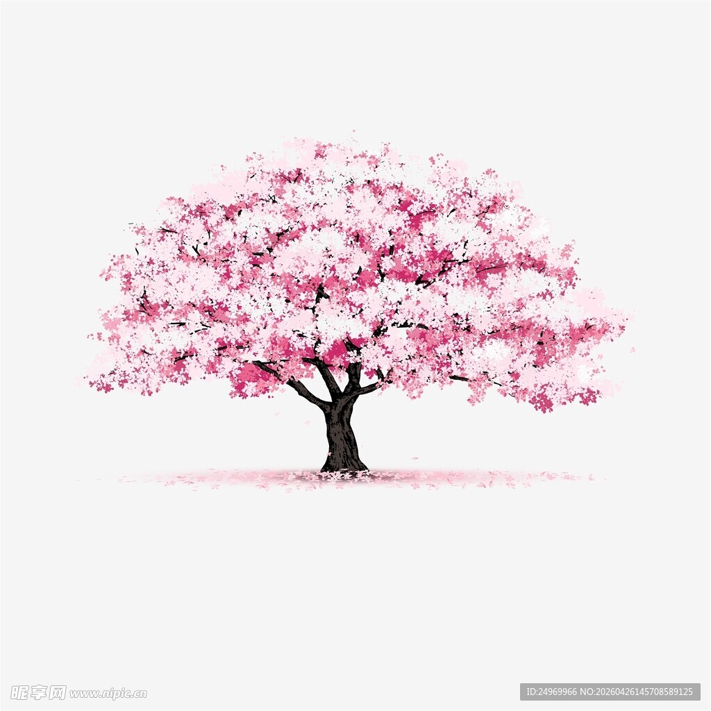 唯美粉色樱花树