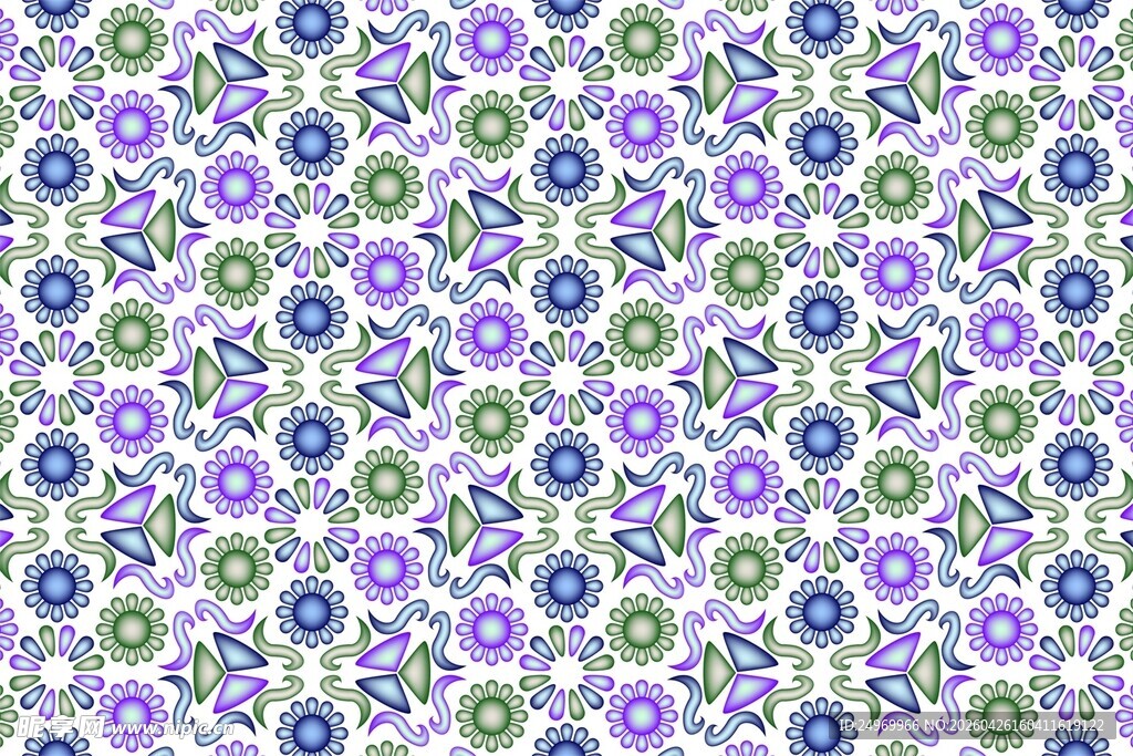 多彩几何图案无缝花纹