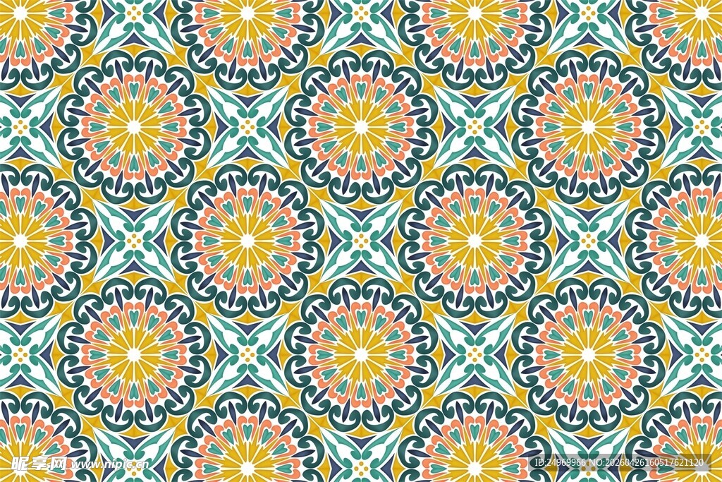 多彩几何花纹图案