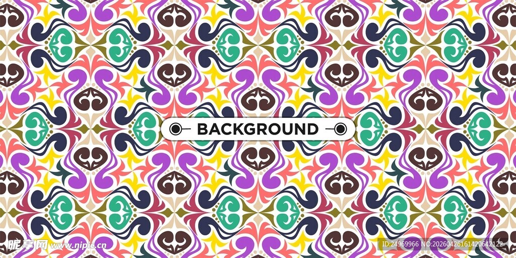 多彩骷髅头几何图案背景