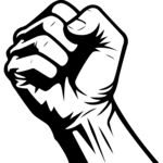 矢量拳头紧握的拳头
