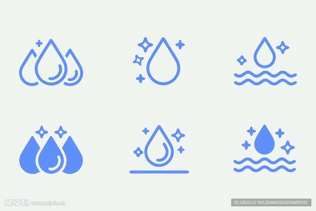 水滴图标集