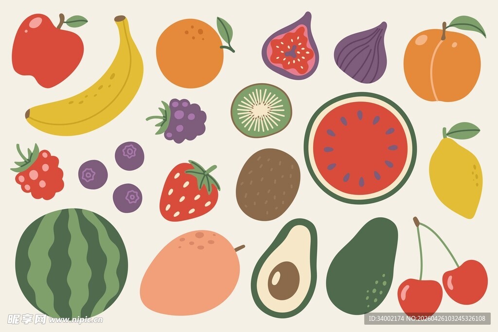 卡通水果素材