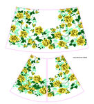 花卉图案短裙设计稿