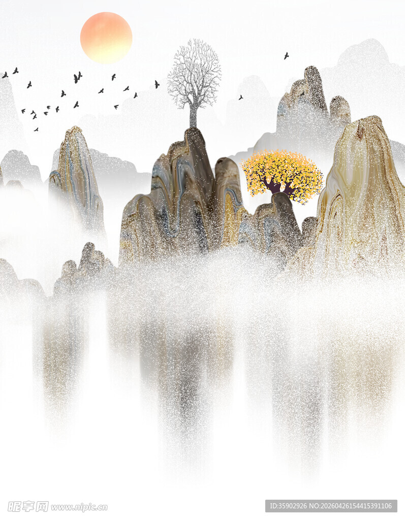 水墨山水意境图
