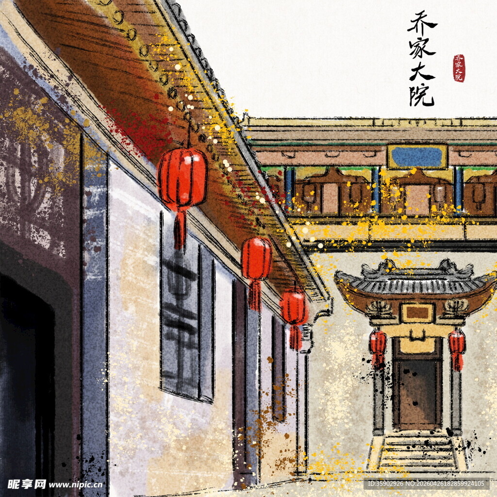 古色古香中式庭院建筑