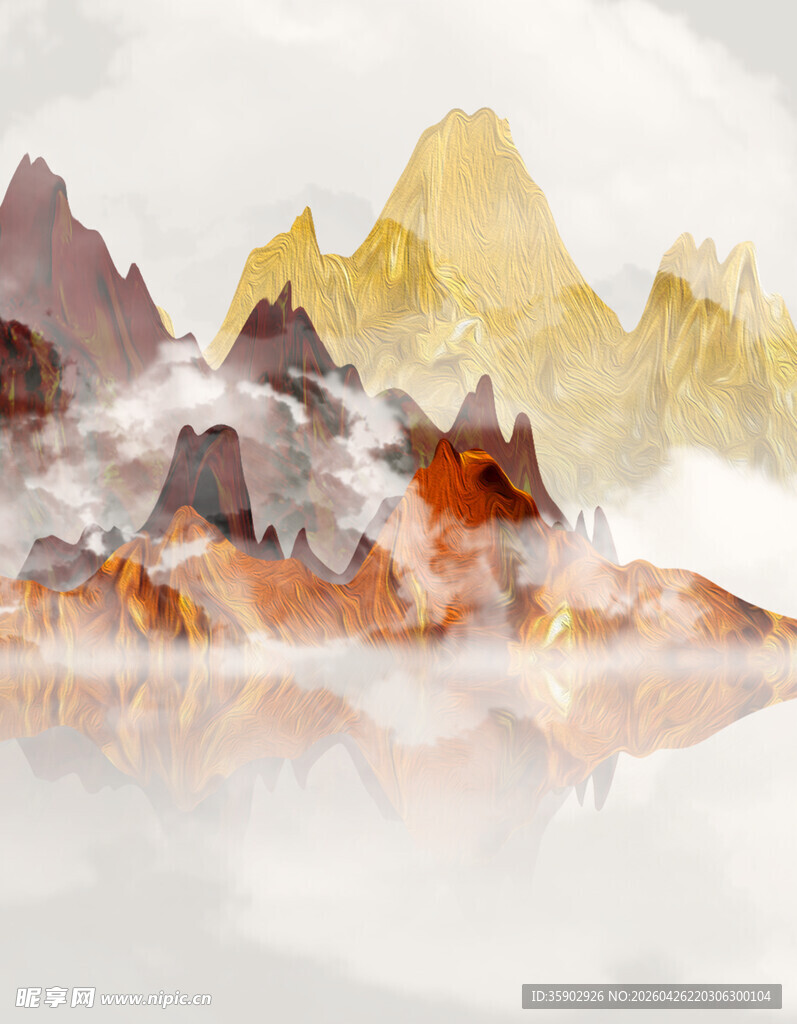 水墨山水意境风景图
