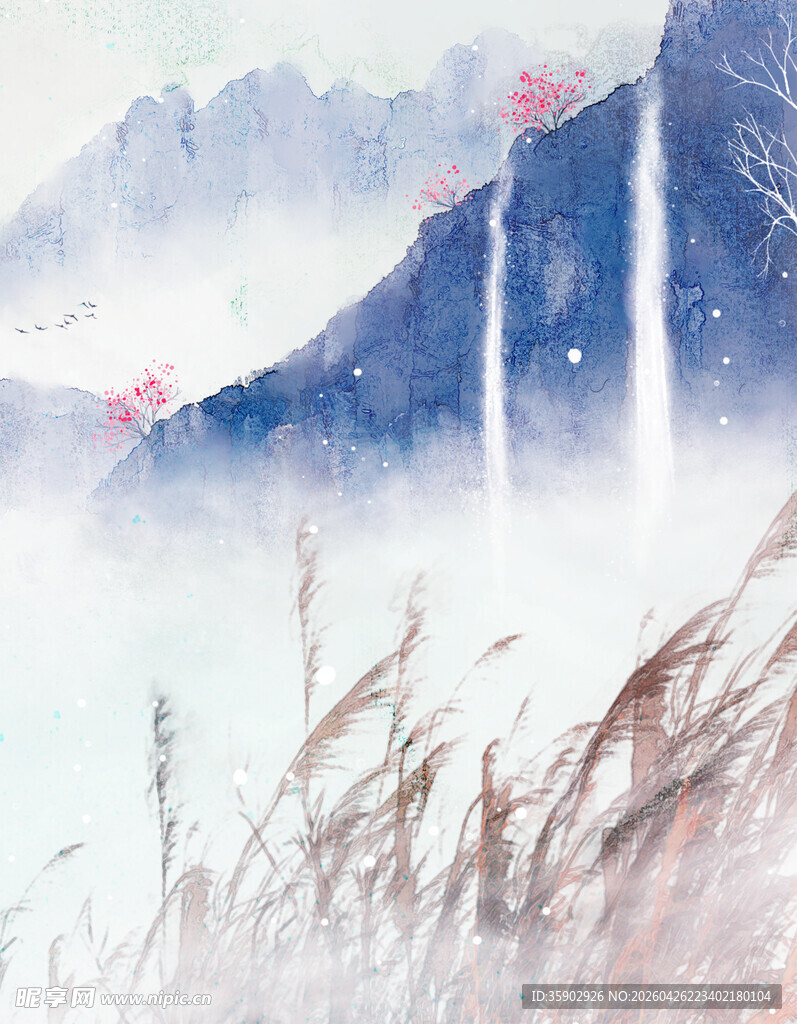 水墨山水间的诗意景致