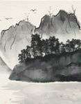 水墨山水意境图