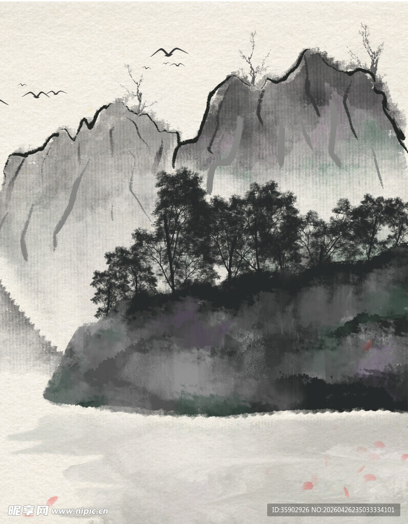 水墨山水意境图