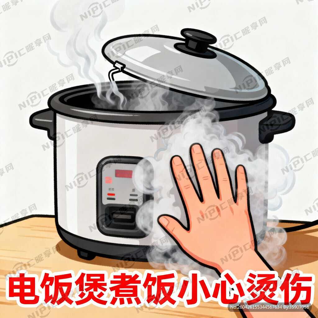 电饭煲煮饭小心烫伤